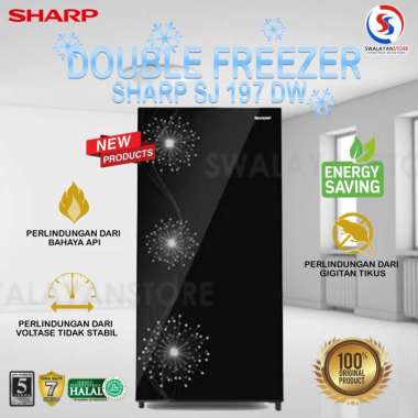 KULKAS SHARP DOUBLE FREEZER SJ-X197W DW