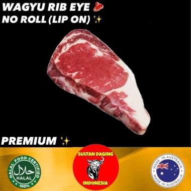 WAGYU RIB EYE NO ROLL (LIP ON) PREMIUM 400 GRAM IMPORT DARI AUSTRALIA/WAGYU RIBEYE MB/ WAGYU RIBEYE/