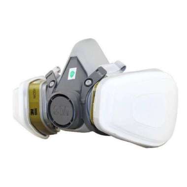 3M Masker Gas Respirator - 6200 - Gray Coklat