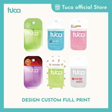 Tuca Custom Print Botol Hand Sanitizer Spray Gantung - Biaya Ukir Nama atau Logo atau Full Print Mot