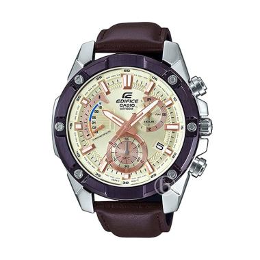 CASIO Edifice Chronograph Retrograde Original Jam Tangan Pria [EFR-559BL-7A] Brown/ Rose Gold