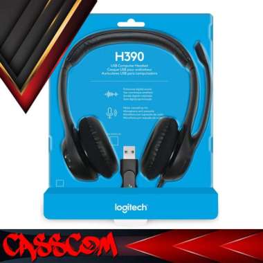 Logitech USB Stereo Headset H390 Hitam