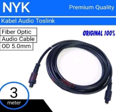 Kabel Fiber Optic Audio Cable Optical Optic NYK 3 Meter