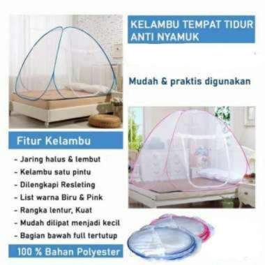 Kelambu anti nyamuk lipat dewasa tenda 180 *200 tebal serbaguna