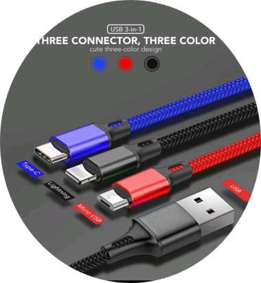 Charger hp dual usb voltmeter + Kabel data 3 in 1 untuk mobil dan motor Nmax Xmax PCX 160 150 ADV 15