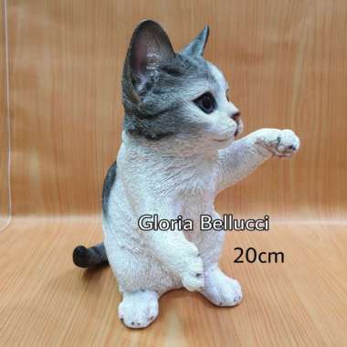 patung pajangan miniatur kucing persia anggora cat