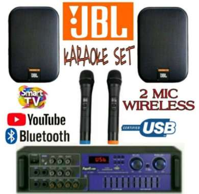 Mini Sound Karaoke Speaker JBL CONTROL 1X Ampli Bluetooth 2 Mic Wireless