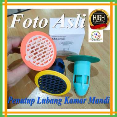 Penutup Lubang Kamar Mandi Penutup Pembuangan Air Saringan Biru