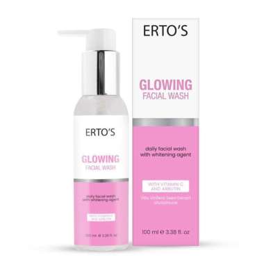 Erto's Glowing Facial Wash - Pembersih Wajah Glowing Melembabkan / Sabun Pembersih Wajah Kusam dan B