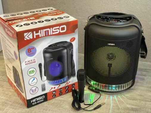 SPEAKER KARAOKE PORTABLE 8" BULAT KIMISO QS-4001 BLUETOOTH USB Bonus Microfon + Remote +Tali Gantung