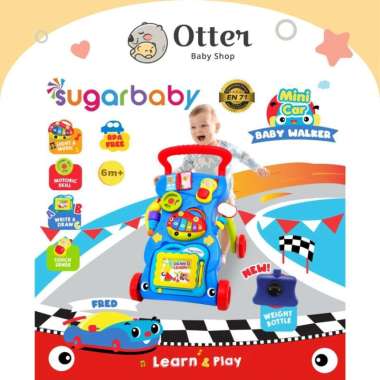 SUGAR BABY MINI CAR PUSH WALKER ( BABY WALKER ) Dark Blue
