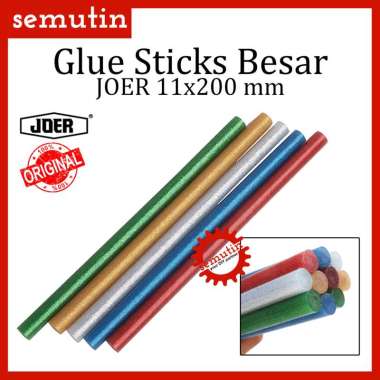 Hot Melt Glue Sticks JOER Besar 11mm ORIGINAL / Isi Lem Tembak Berwarna Bakar Lilin Kuning