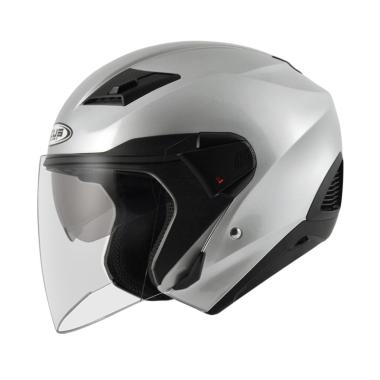 Zeus ZS-611 Solid Helm Half Face XXL Silver