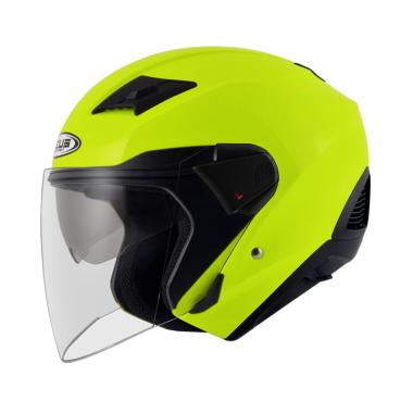 Zeus ZS-611 Solid Helm Half Face L Yellow Fluo