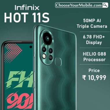 Infinix Hot 11s NFC Smartphone Garansi Resmi 6/128 GB Hijau