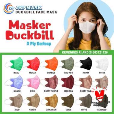 MASKER DUCKBILL JSP ISI 10 PCS/JSP MASK SM12 Coffe