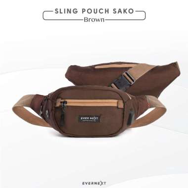 Evernext Store - Waist Bag Xavier Tas Selempang Pria Sling Bag Free Cable USB Tas Slempang Anti Mali