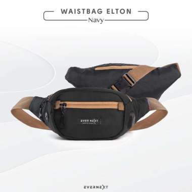 Evernext Store - Waist Bag Xavier Tas Selempang Pria Sling Bag Free Cable USB Tas Slempang Anti Mali