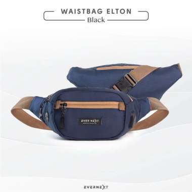 Evernext Store - Waist Bag Xavier Tas Selempang Pria Sling Bag Free Cable USB Tas Slempang Anti Mali