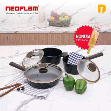 Neoflam Noblesse Cookware Set of 3pcs Black