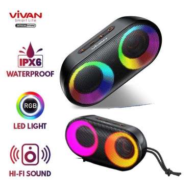 VIVAN VS16 Speaker Portable Bluetooth TWS 10W Original - Hitam