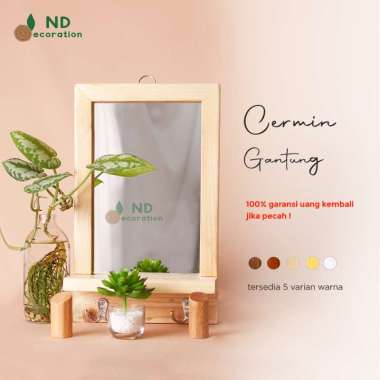 Cermin Gantung / Cermin Dinding Jati / Gold Tanpa Ambalan