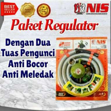 SELANG PAKET REGULATOR GAS NIS DOUBLE LOCK ORIGINAL 100 % Multicolor