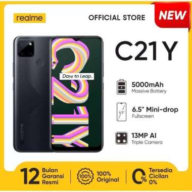 REALME C21Y HITAM SILANG RAM 4/64