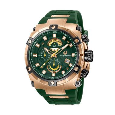 Charles Jourdan Chronograph Jam Tangan Pria - [CJ1022/ Original] Green