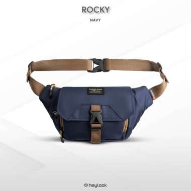 HEYLOOK Tas Selempang Pria Rocky Tas Pria Distro Tas Slempang Murah Sling Bag Cowok NAVY