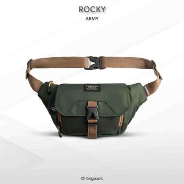 HEYLOOK Tas Selempang Pria Rocky Tas Pria Distro Tas Slempang Murah Sling Bag Cowok GREEN