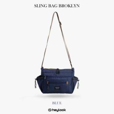 HEYLOOK Tas Selempang Pria Broklyn Tas Pria Dsitro Tas Slempang Cowok Murah NAVY