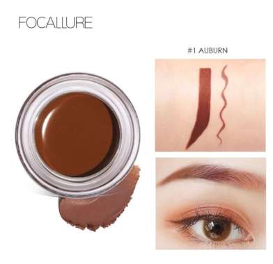 FOCALLURE Eyebrow Cream Gel 01 AUBURN - Krim Pensil Alis waterproof - Pensil Alis Krim Tahan Lama Pi