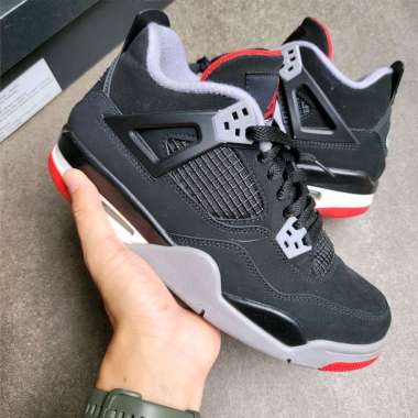 Air Jordan 4 Retro Bred 2019 (GS) || black red white