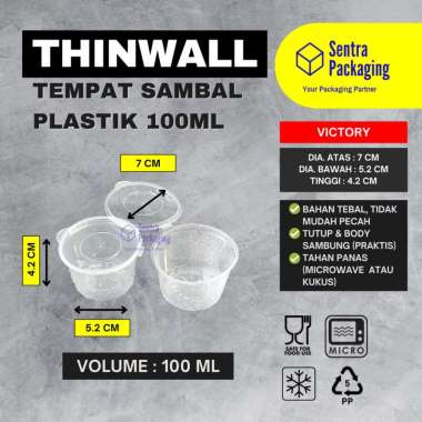 Victory - Cup Puding Mini 100ml / Thinwall / Cup Saos / Sambal / Slime - PACK