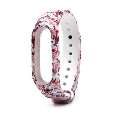 Bluelans Dragonfly Camouflage Flower TPU Strap Bracelet Replacement Wristband for Xiaomi Mi Band 2