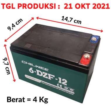 Chilwee Aki Kering 12V 12Ah - VRLA Battery 6-DZF-12
