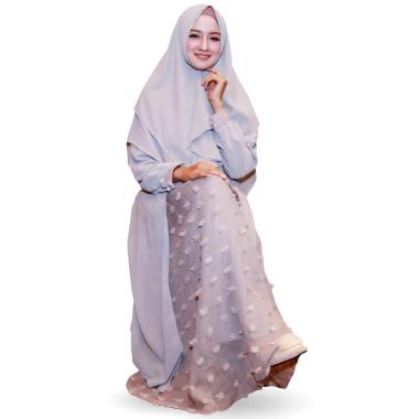 Model Gamis Ceruti Kombinasi