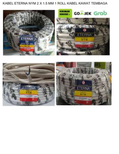 KABEL ETERNA NYM 2 x 1.5 | 50 METER | PER ROLL