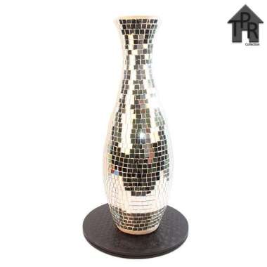 Vas Mozaik | Vas Belingbeling | Vas Bunga Model Botol  T60 Cermin Full