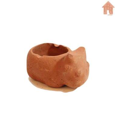 Prakarya Tanah Liat Sapi Asbak Unyu Polos