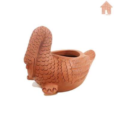 Terakota Pot Tanah Liat / Pot Karakter - Angsa T19