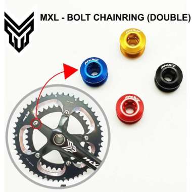 MXL Baut Chainring Sepeda Double Merah