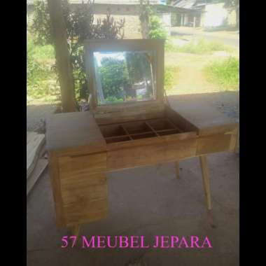 Meja Rias Jati / Tolet Kayu Jati Model Retro - Mentahan