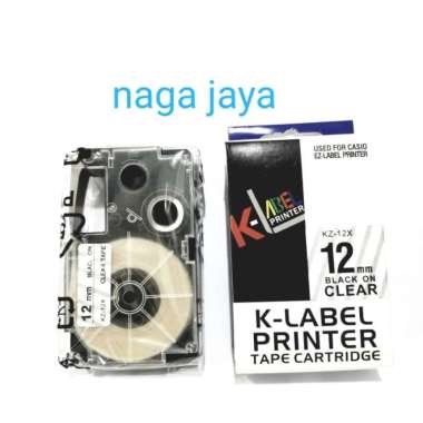harga Gratis Ongkir Casio K-Label 12 Mm Black On Clear Tape Kz-12X For Casio Ez Printer Blibli.com