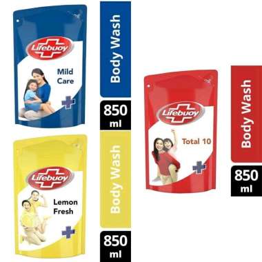 Lifebuoy Body Wash Sabun cair 850ml - Multipack All Variant