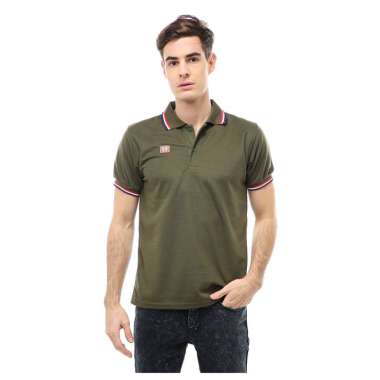 Hamlin Jack Atasan Formal Kaos Polo Pria Short Sleeve Material Cotton ORIGINAL - Army Army L