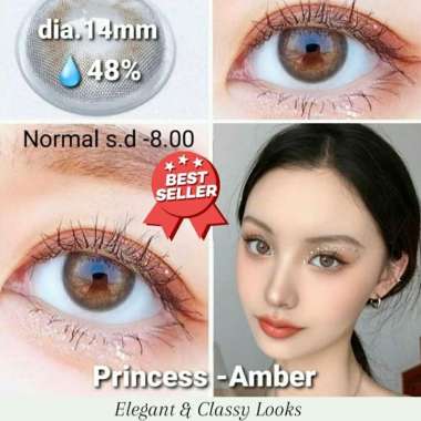 Softlens Princess Desire Normal Minus Softlens Korea Dia.14Mm AMBER MINUS