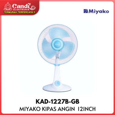 Kipas Angin Miyako KAD-1227 B GB 12 Inci Putih Biru