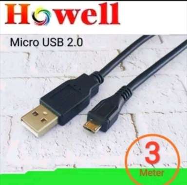 Howell Kabel USB Micro 3 M. Cable Usb To MICRO 3M